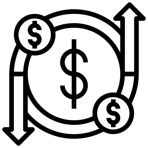 Circular arrows depicting portfolio rebalancing